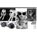 Hot Steampunk Retro Style 50s Silver/Golden and Black Frame Round Mirror Lens Glasses Blinder Sunglasses for Men Women Outdoor Beach - B01KH2N070
